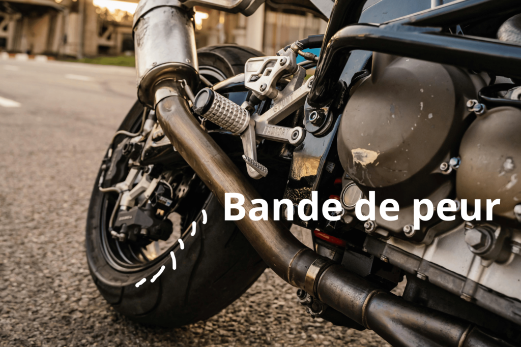 bande de peur moto illustration